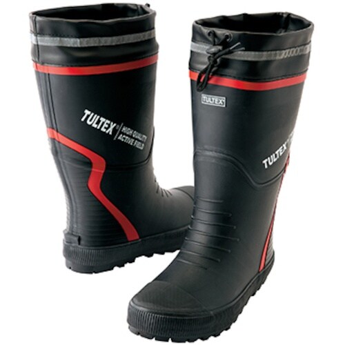 アイトス ウレタン裏付き安全ゴム長靴 ブラック L