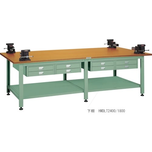 TRUSCO HWD型大型作業台用下棚 2400