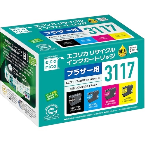 ecorica LC3117−4PK 互換リサイク