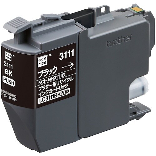 ecorica LC3111BK互換リサイクルイン