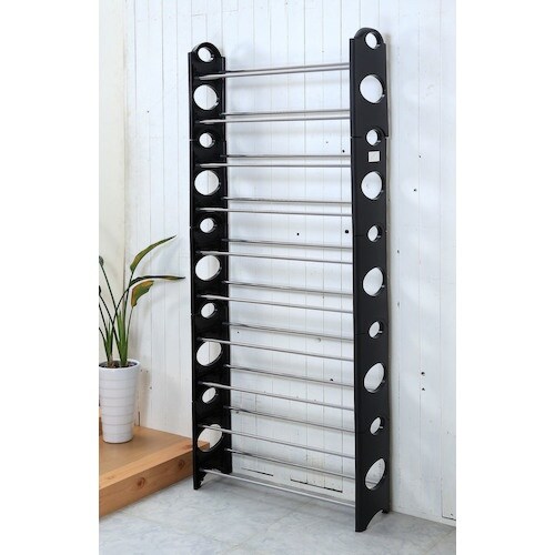 TASSCOM カバー付き10段シューズラック ブ