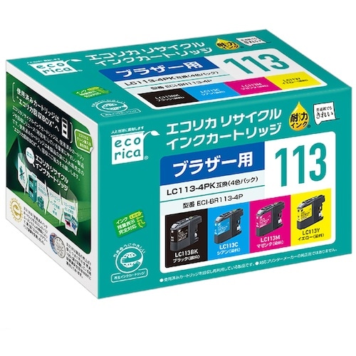 ecorica LC113−4PK互換リサイクルイ