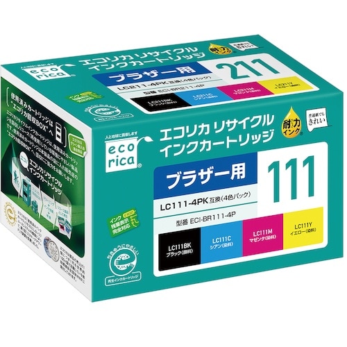 ecorica LC111−4PK 互換リサイクル