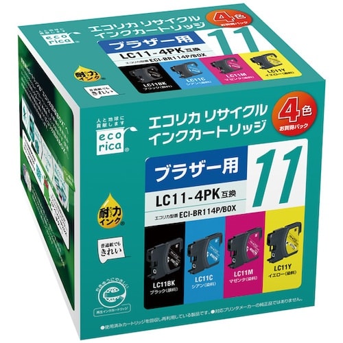 ecorica LC11−4PK 互換リサイクルイ