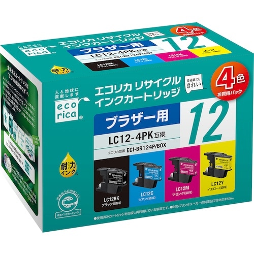 ecorica LC12−4PK 互換リサイクルイ