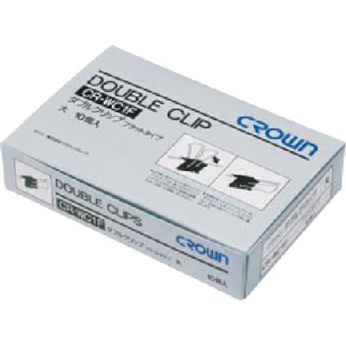 CROWN Wクリップ 大 フラットタイプ 黒10