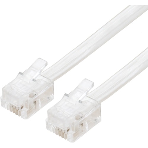 MCO 電話機コード 6極4芯 3m クリア