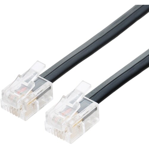 MCO 電話機コード 6極4芯 1m 黒