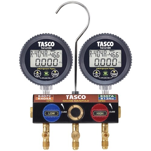 タスコ ボールバルブ式デジタルゲージマニホールド