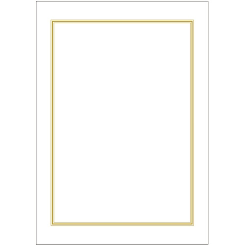 ササガワ 辞令用紙 OA辞令用紙 三重枠 9014