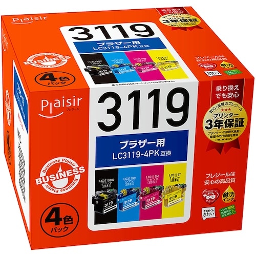 Plaisir ブラザー LC3119−4PK互換
