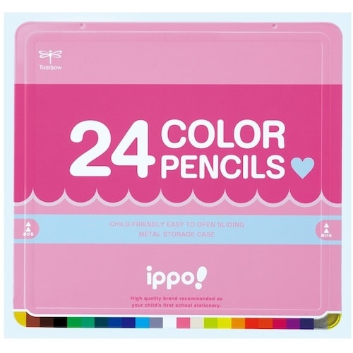 Tombow 色鉛筆 イッポ スライド缶入色鉛筆