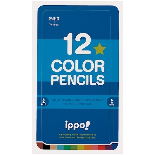 Tombow 色鉛筆 イッポ スライド缶入色鉛筆