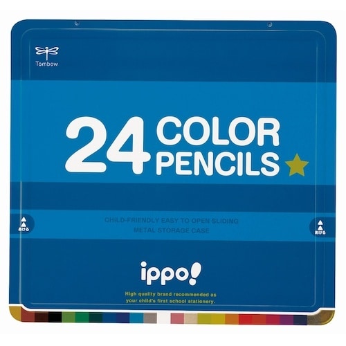 Tombow 色鉛筆 イッポ スライド缶入色鉛筆