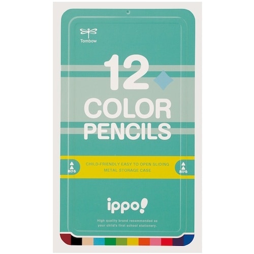 Tombow 色鉛筆 イッポ スライド缶入色鉛筆