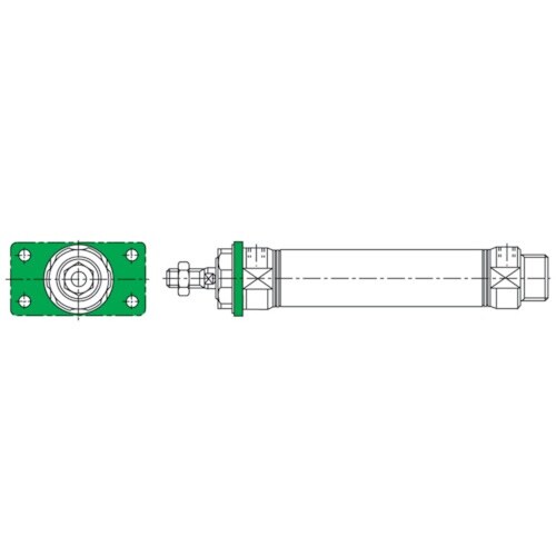 CKD ロッド側フランジ形支持金具