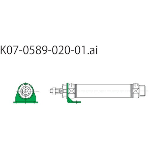CKD 軸方向フート形支持金具