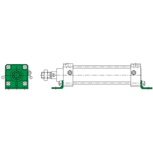 CKD 軸方向フート形支持金具