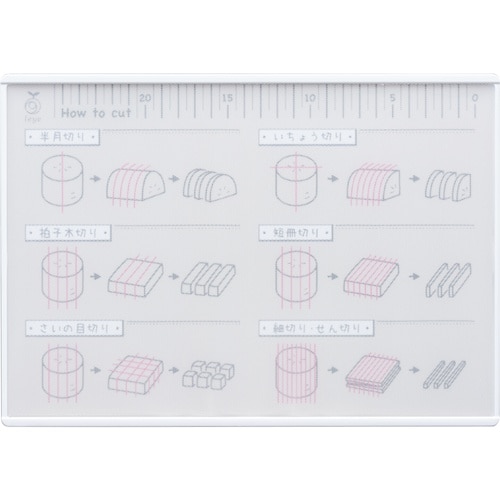 オークス 樹脂まな板 切り方がわかるカッティングボ