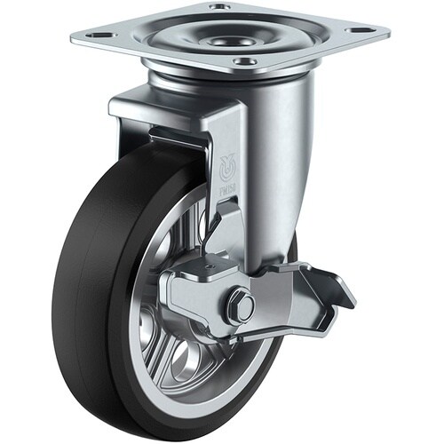 ユーエイ プレート式 自在 キャスター 耐摩耗ゴム