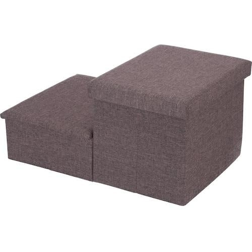 不二貿易 収納付きペットステップ チャコール