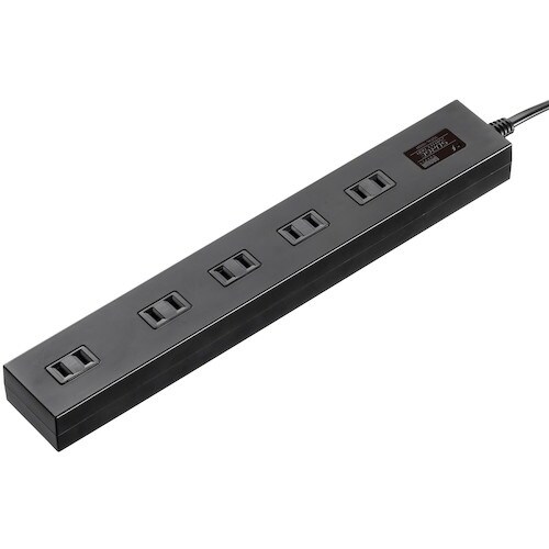 SANWA 雷ガードタップ 1m ブラック