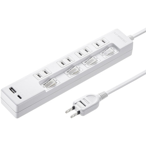 SANWA USB充電機能付きタップ Type−C