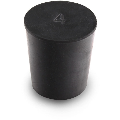 KOKUGO 天然ゴム栓 黒 No.4 19.5×