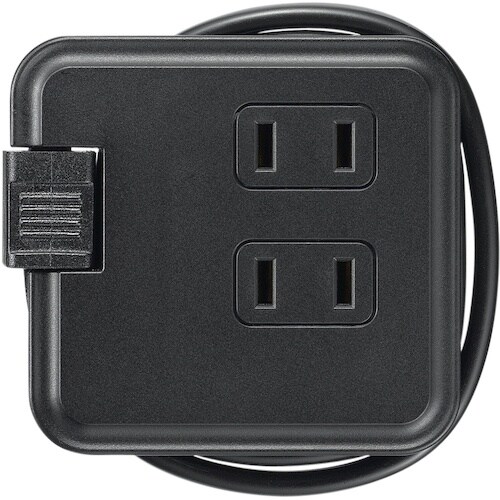 YAZAWA 巻取りモバイルタップ3個口0.6m黒