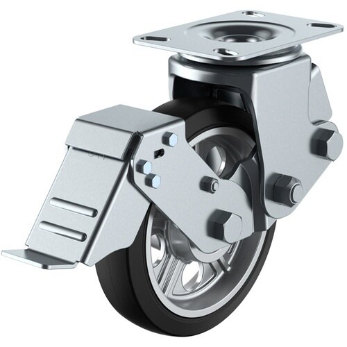 ユーエイ プレート式 自在 キャスター 耐摩耗ゴム