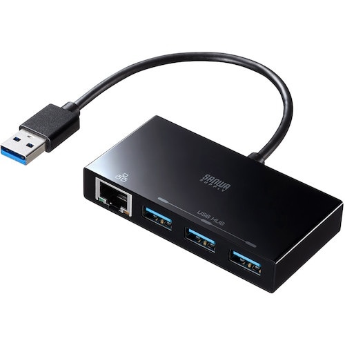SANWA USB3.2 Gen1 ハブ付き ギガ