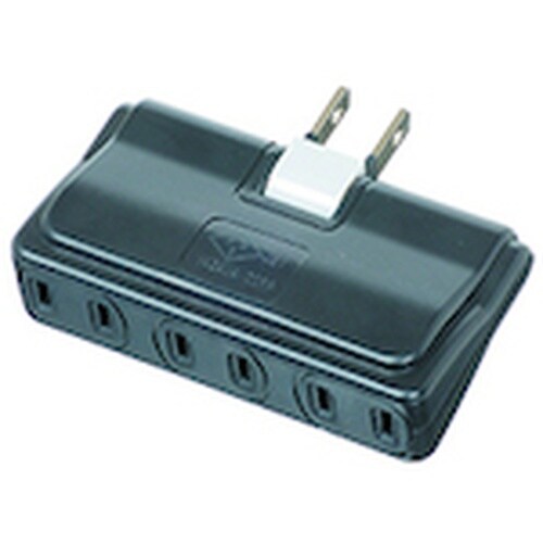 YAZAWA 耐トラ付アンダータップ3個口黒