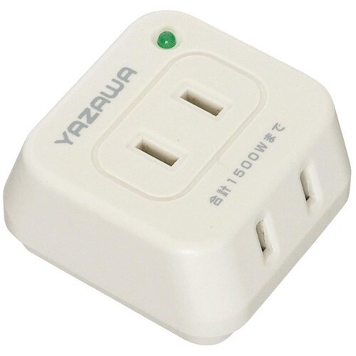 YAZAWA 雷サージ付トリプルタップ13000V