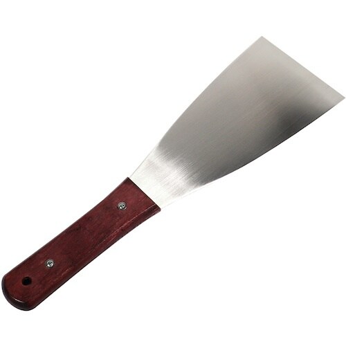 好川産業 柄付金ベラ 直型 (ステンレス) 120