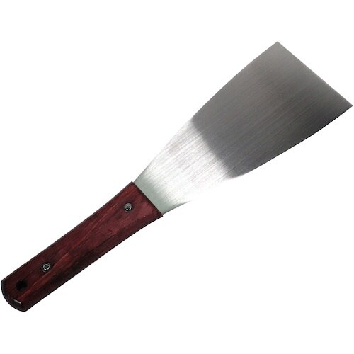 好川産業 柄付金ベラ 直型 (ステンレス) 90ミ