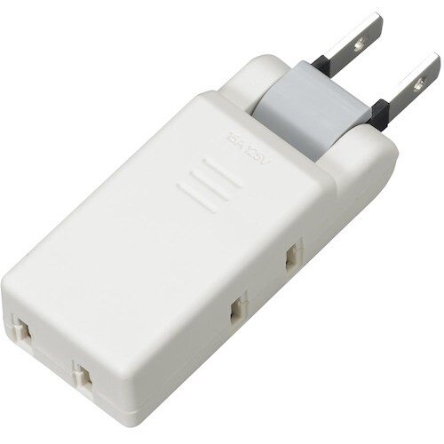 YAZAWA 極小コーナータップ3個口ホワイト