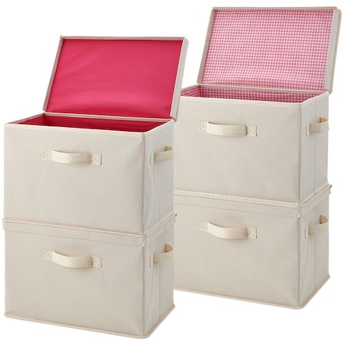 アイメディア フタ付整理箱2個setBEチェック