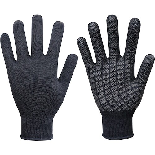 福徳 すべり止め手袋 吸ちゃん 5双組 黒 M