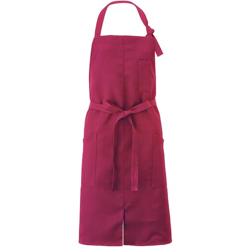 アイトス 胸当てエプロンAZ861239 ボルドー