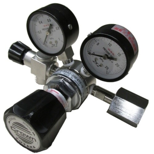 Crown ステンレス製バルブ付二段式精密圧力調整