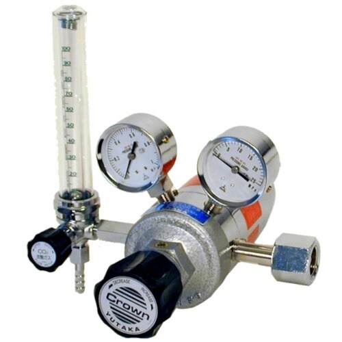 Crown 炭酸ガス用流量計付ヒーター内蔵圧力調整