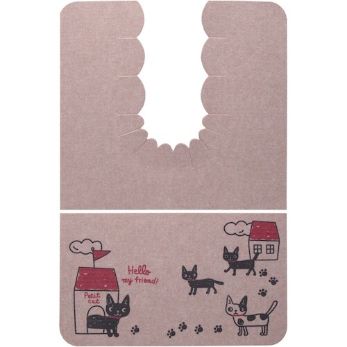 サンコー おくながトイレマット おさんぽねこ