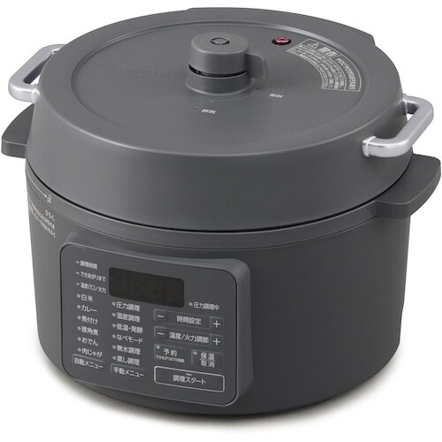 IRIS 299730 電気圧力鍋 3L グレー