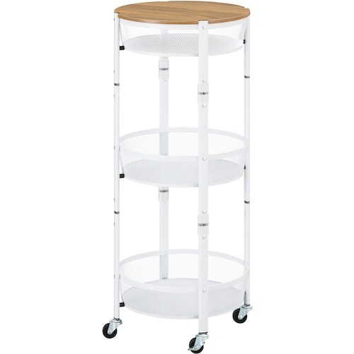 IRIS 106129 マルチワゴン 丸型3段 ホ