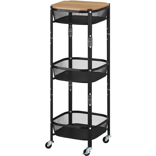 IRIS 106126 マルチワゴン 角型3段 ブ