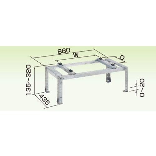 オーケー器材 エアコン室外機架台 RAキーパー 平