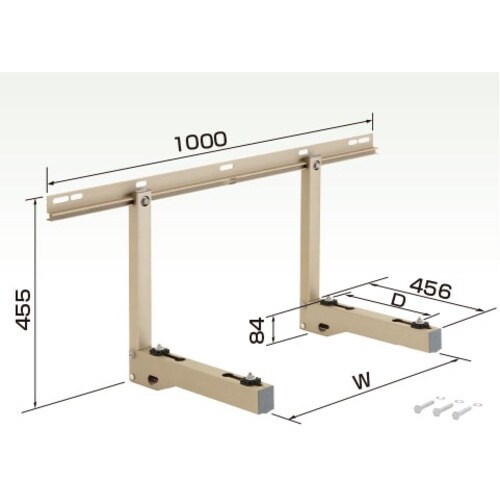 オーケー器材 エアコン室外機架台 アルミキーパー