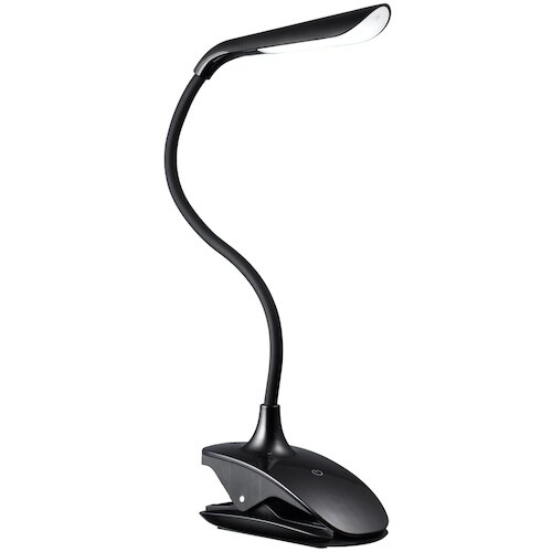 YAZAWA 調光式フレキシブルクリップライトブラ