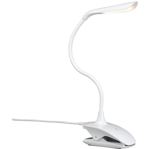 YAZAWA 調光式フレキシブルクリップライトホワ