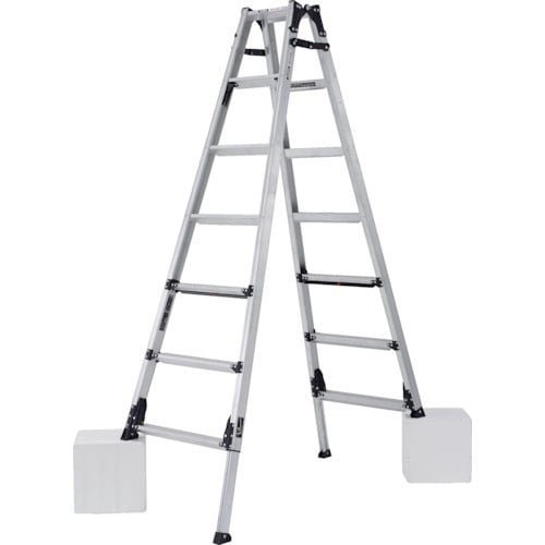 アルインコ 上部操作式伸縮脚付はしご兼用脚立 GA